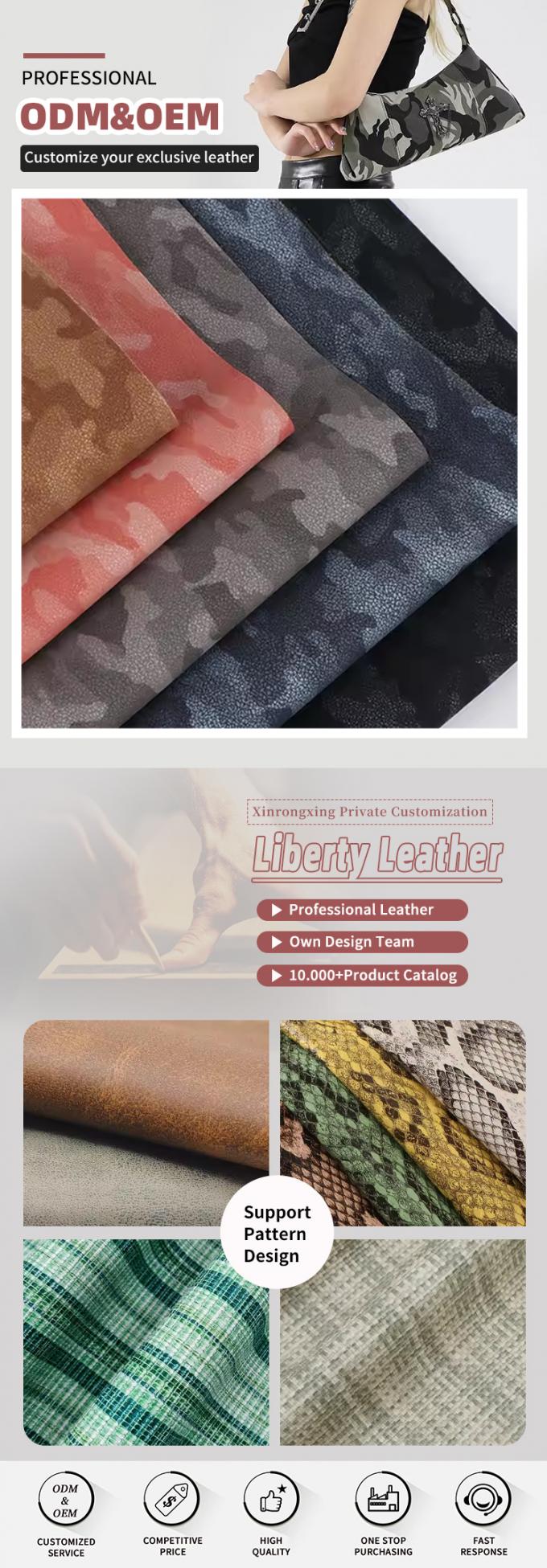 PU Gevriesde schapenvel Nubuck Graan Camouflage Synthetische lederen zak Schoenen Portemonnee Decoratie Notebooks Hoesje Fake lederen stof 4