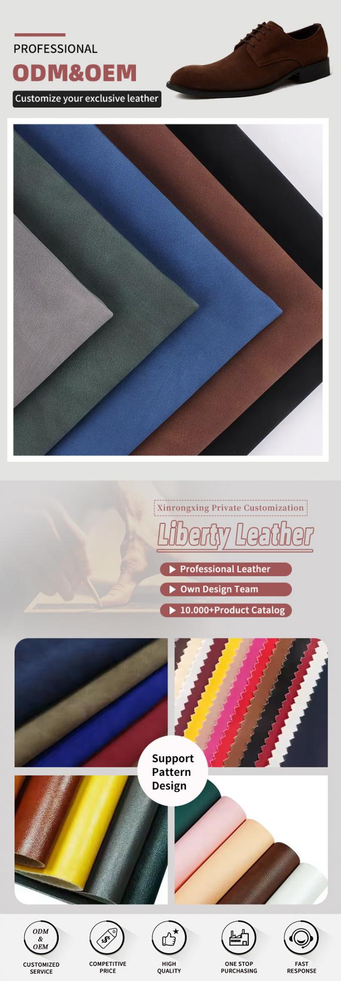 PU Tweekleurig Gematteerd Schapenleer Nubuck Nerf Synthetisch Lederen Tas Schoenen Portemonnee Versier Notitieboeken Etui Kunstleer Stof 4